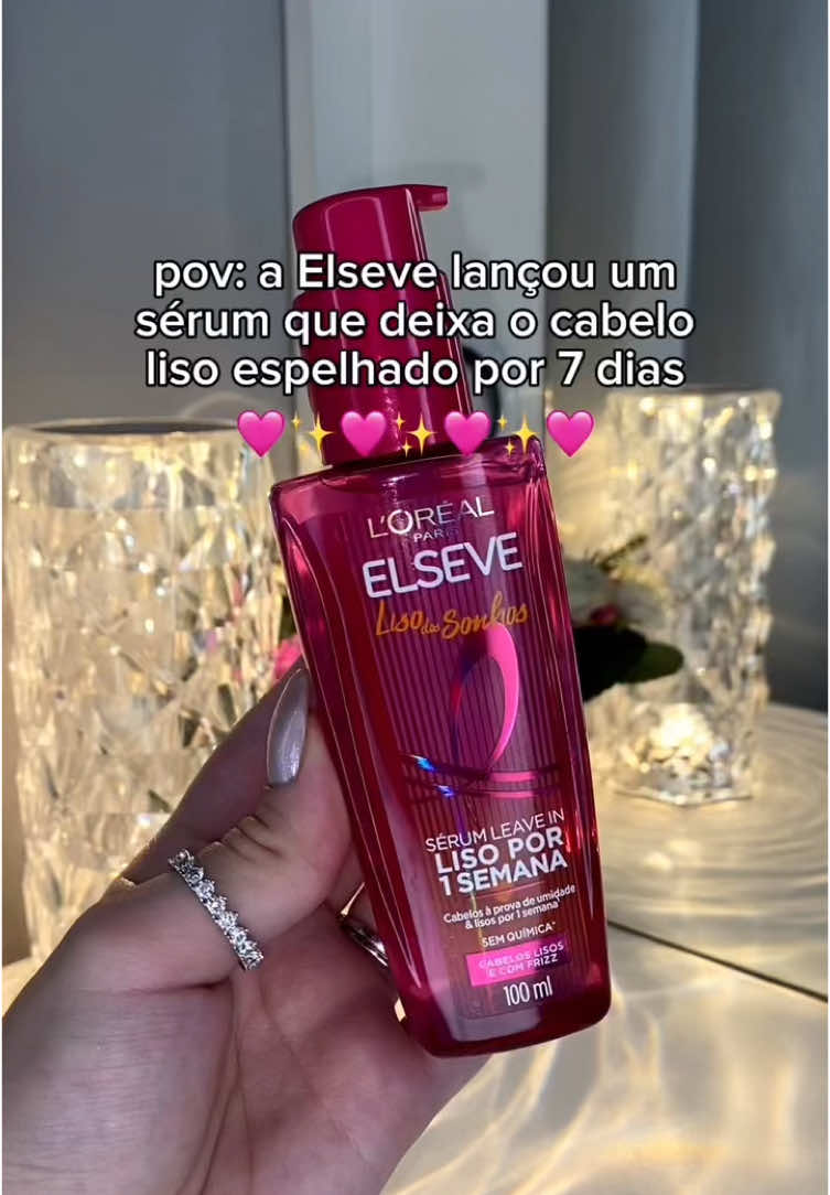 Comenta “EU QUERO” que te envio o link, foi tão difícil de achar 🥹 finalmenteeee, consegui! Cabelo liso e alinhado por 1 semana? ✨ O Leave-In Sérum Capilar Elseve Liso dos Sonhos chegou com uma promessa poderosa: efeito botox em casa, deixando os fios lisos, sedosos e à prova de umidade! ❌🌊 Enriquecido com AHA + queratina vegetal, ele ativa com o calor 🔥 e cria uma barreira invisível nos fios, garantindo um liso impecável por até 5 lavagens 🚿 Quem já quer testar esse lançamento? 😍👇🏻 #elseve #serumlisodossonhos #serumelseve #efeitobotox #novolisodossonhos #creatorsearchinsights 