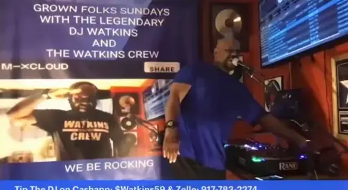 TUNE INTO GROWN FOLKS SUNDAY CLASSIC WITH THE LEGENDARY DJ WATKINS AND THE WATKINS CREW AND MY COUSIN Bruce Sutton THE BAR OWNER, DjJamal DefJam Thompson SECURITY AND Sunday Smith  FEMALE SECURITY EVERY SUNDAY ON MIXCLOUD AT 6PM.