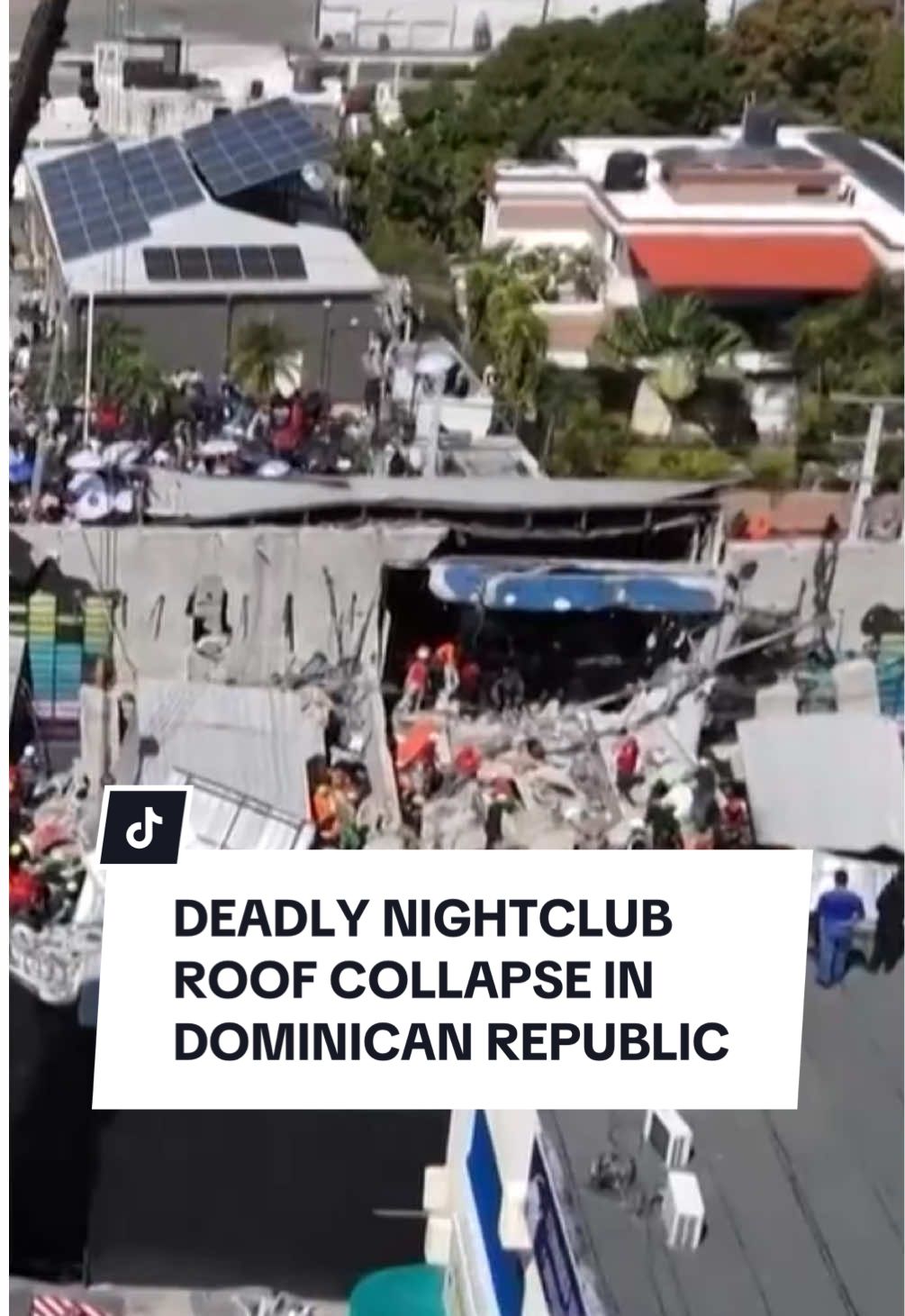 Footage shows the moment a nightclub roof collapsed in the Dominican Republic, killing at least 58 people and injuring another 160. Rescue crews continue to pull out survivors from the debris 12 hours after the building fell on top of patrons, where politicians, athletes and others were attending a merengue concert, authorities said. A list of victims’ names has been hung outside the Jet Set nightclub for families and friends searching for their loved ones. Officials said it’s too early to determine why the roof fell. Click the link in bio for more from 10 News First. 