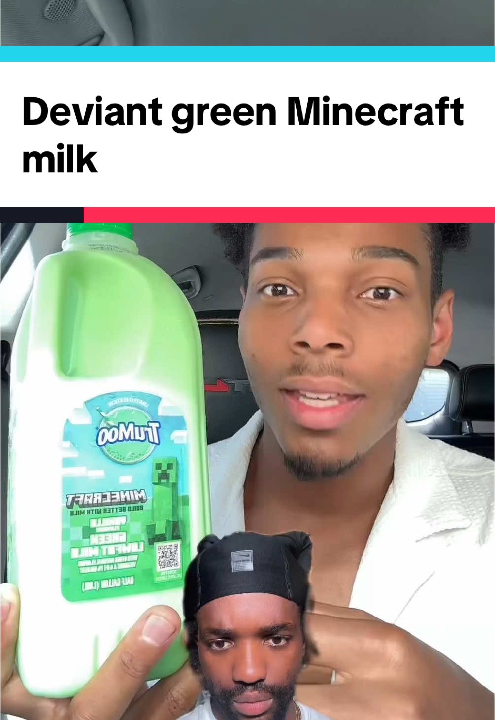 Deviant green Minecraft milk #marco #foodtiktok #foodvideo #foodcontent #Minecraft 