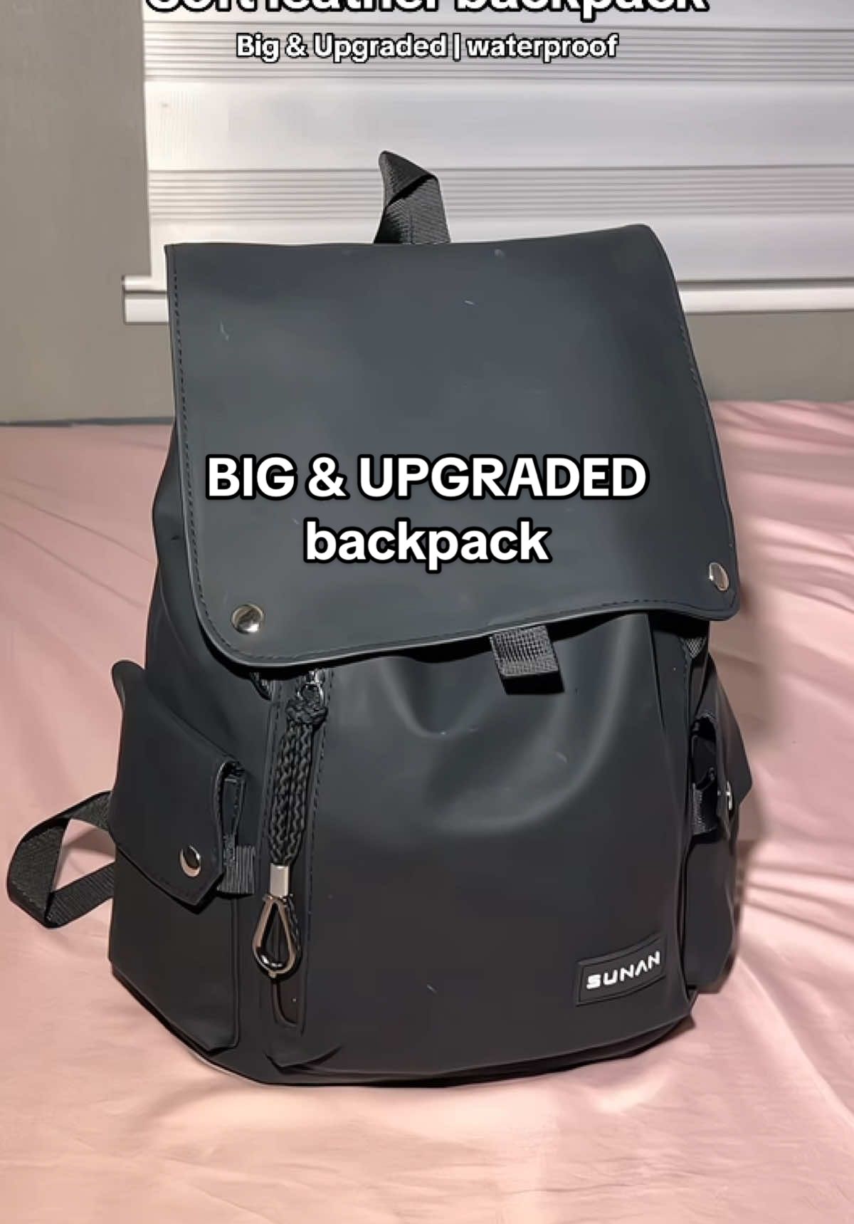 fave backpack ko talaga to! #backpack #koreanbackpack #bigcapacity #waterproofbackpack #leatherback #backpackforschool  Heavy duty Backpack Bag/Backpack that can fit 15