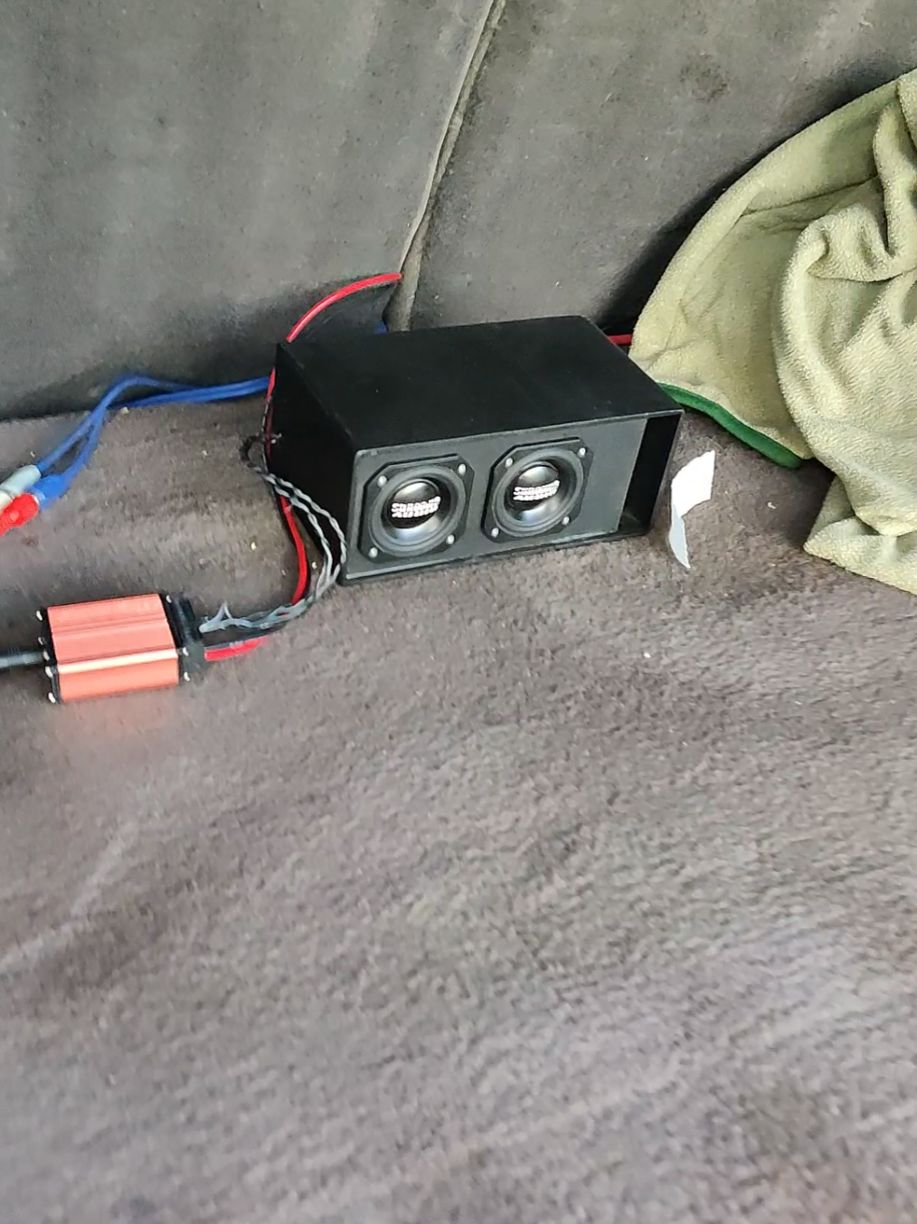baby sundown + baby JPaudio mini car amp 😬  #mini subwoofer 