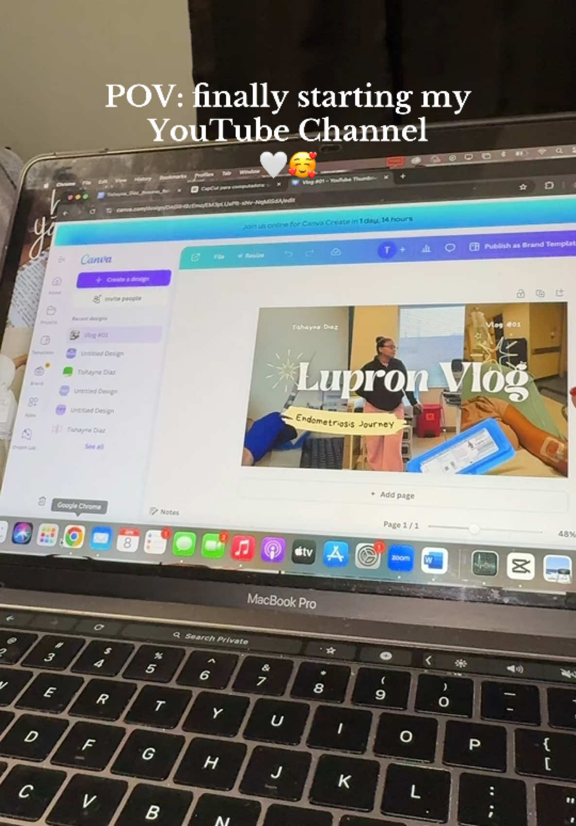 Go subscribe, link in bio 🥹🙏🏽 #youtubechannel #youtuber #Vlog #editing #luprondepot #endometriosis #endometriosisawareness #fypシ゚viral #fypシ 