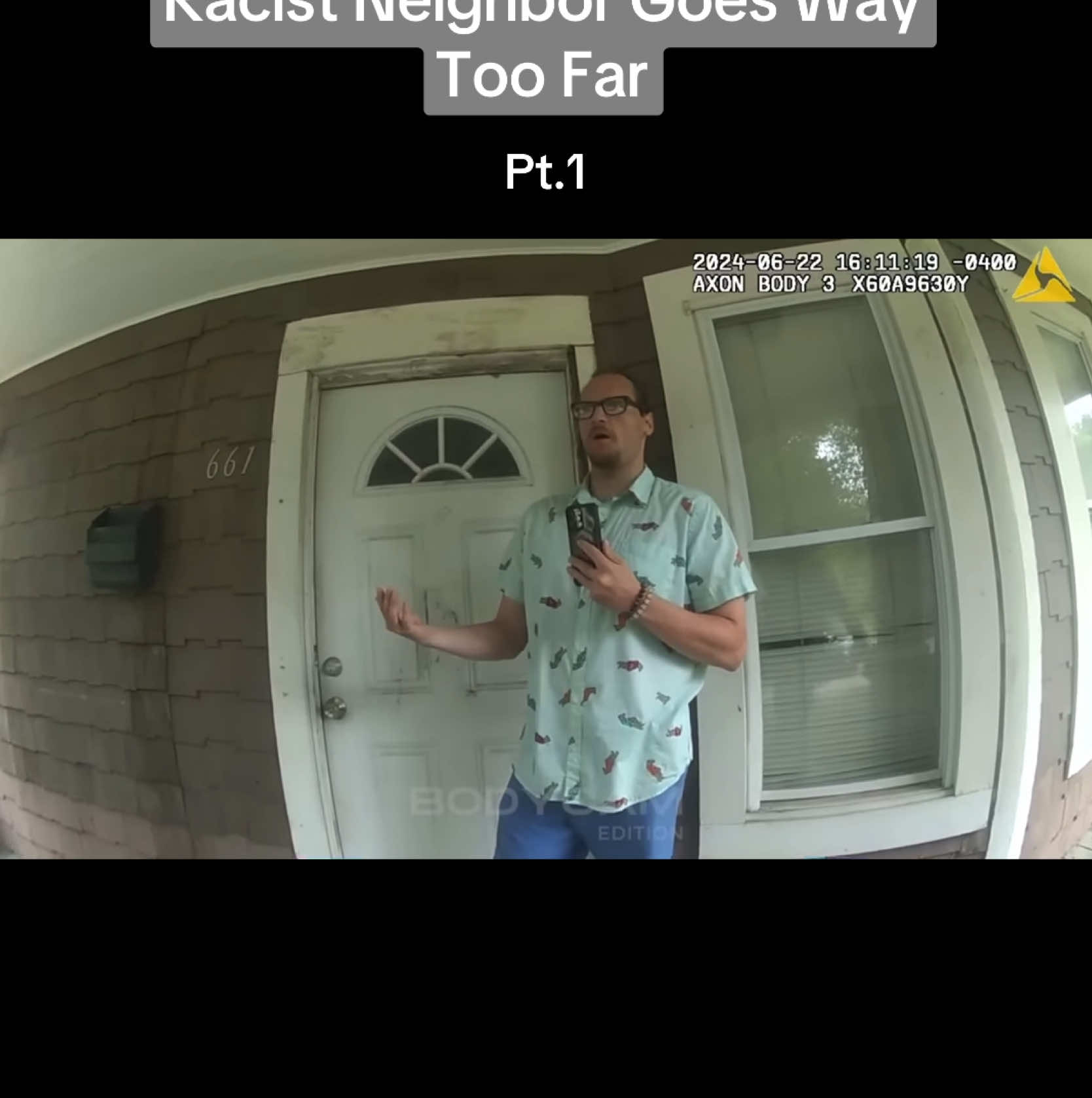 Part 1 #crazyneighbor#neighbor#crazy#bodycam#police#officer#bodycamfootage#arrest#jail#cops#bodycamvideo#policebodycam#educationalpurporses#fakebody#fyp