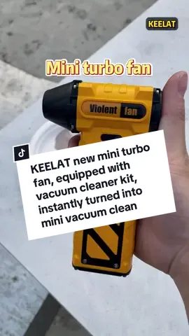 KEELAT new mini turbo fan, equipped with vacuum cleaner kit, instantly turned into mini vacuum cleaner. #keelat #tools #toolset #turbofan #vacuumcleaner #dust #clean #mini #convenient #fyp #mini #TJD