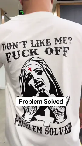 Problem Solved 🌝 #tattoo #nun #problemsolved #streetwear #hoodie #viral #Summer #fyp #unboxing #oldfashioned #tiktokmakemebuyit #tiktokspringsale #motherday #restock #tiktokshoprestock #springbreak #shortvideosprint 