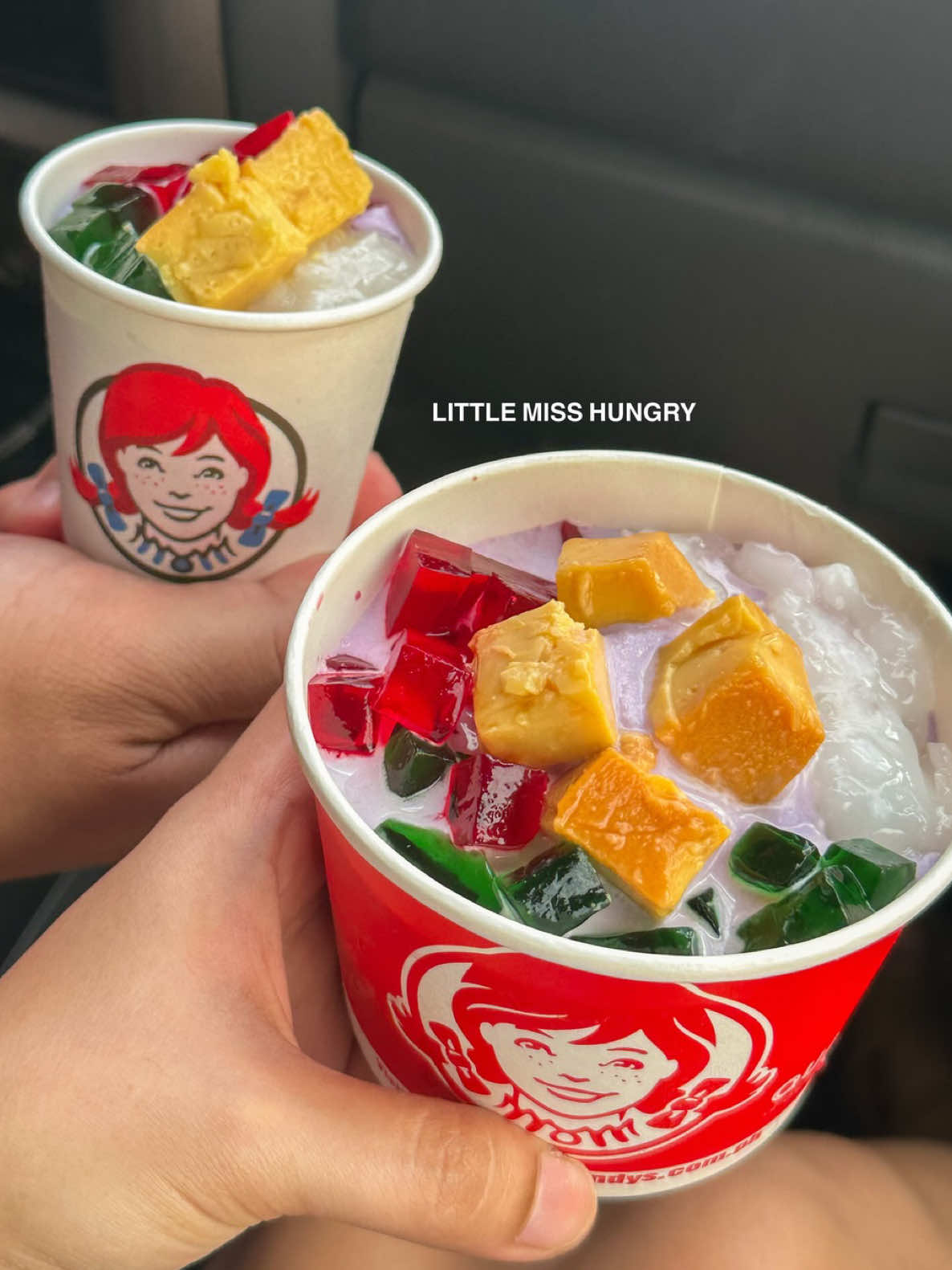 NEW FAVE! Sakto napakainit!! ☀️Sarap ng Ube Halo-Halo frosty ng @wendysPH ! 😍 Thick ube ice cream milkshake texture na may madaming halohalo toppings! 😋🤤