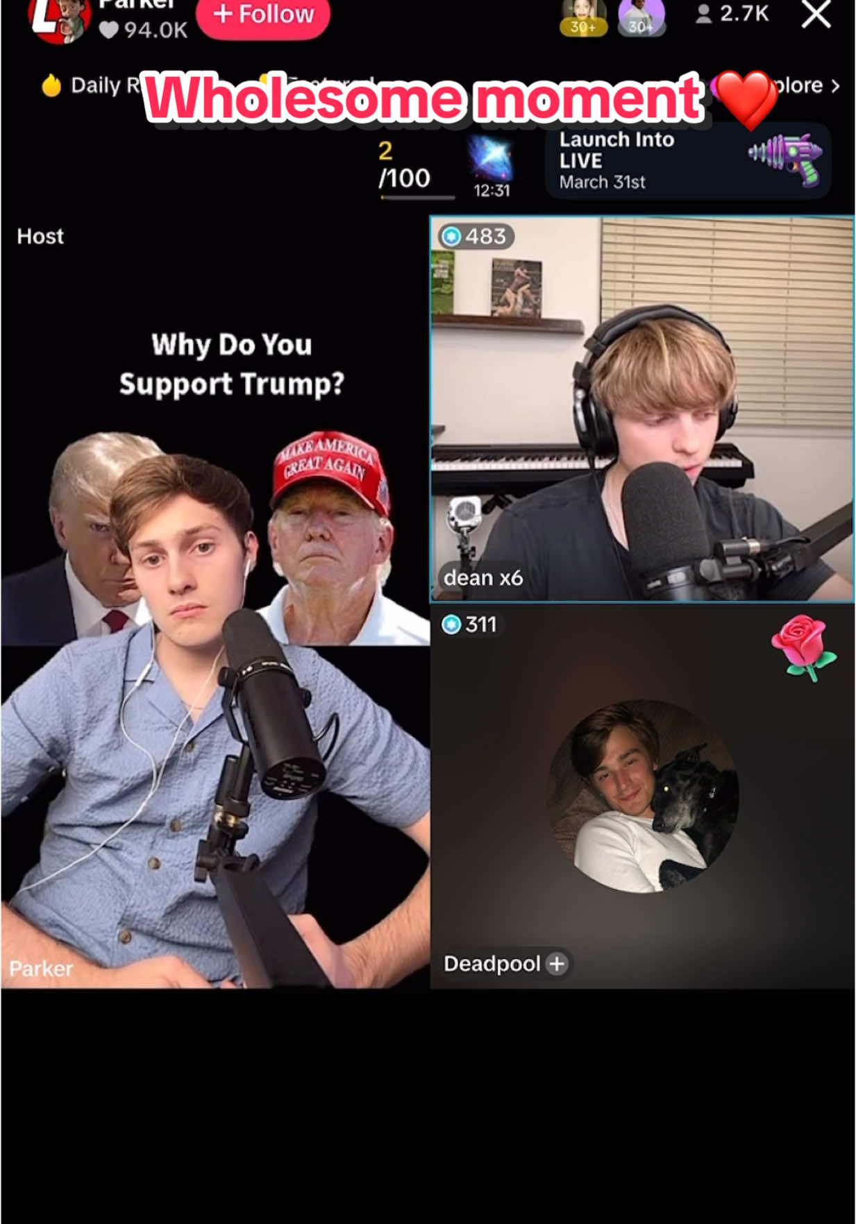 Wholesome moment on the live earlier. Dean and Parker really care about their supporters. #RipKyle #fyp #deanwithrs #dean #deanandparker #deanwithersdebate #deanwitherslive #dean #parkergetajob #debate @Dean Withers @Parker 