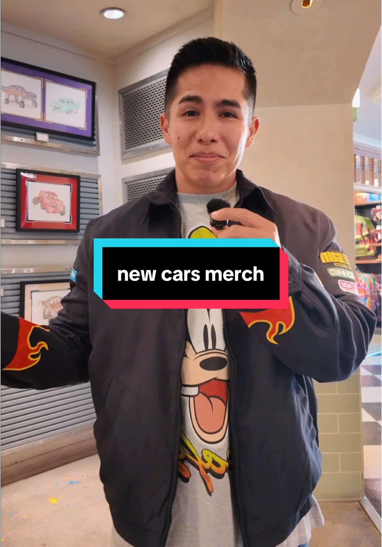 These two items from this collection caught my eye! 👀 I’m ALWAYS looking for good Cars merch 😅 finally got something that fits my style 🤘🏽🙂‍↕️ KACHOW⚡️  Button Down: $69.99 Jacket: $79.99 #disney #disneyshopping #dca #disneyparks #disneyland #cars #carsland #disneystyle #disneystore #newmerch #disney #lightningmcqueen #kachow @Disney Parks @Disney Style @Disney Store @Pixar 