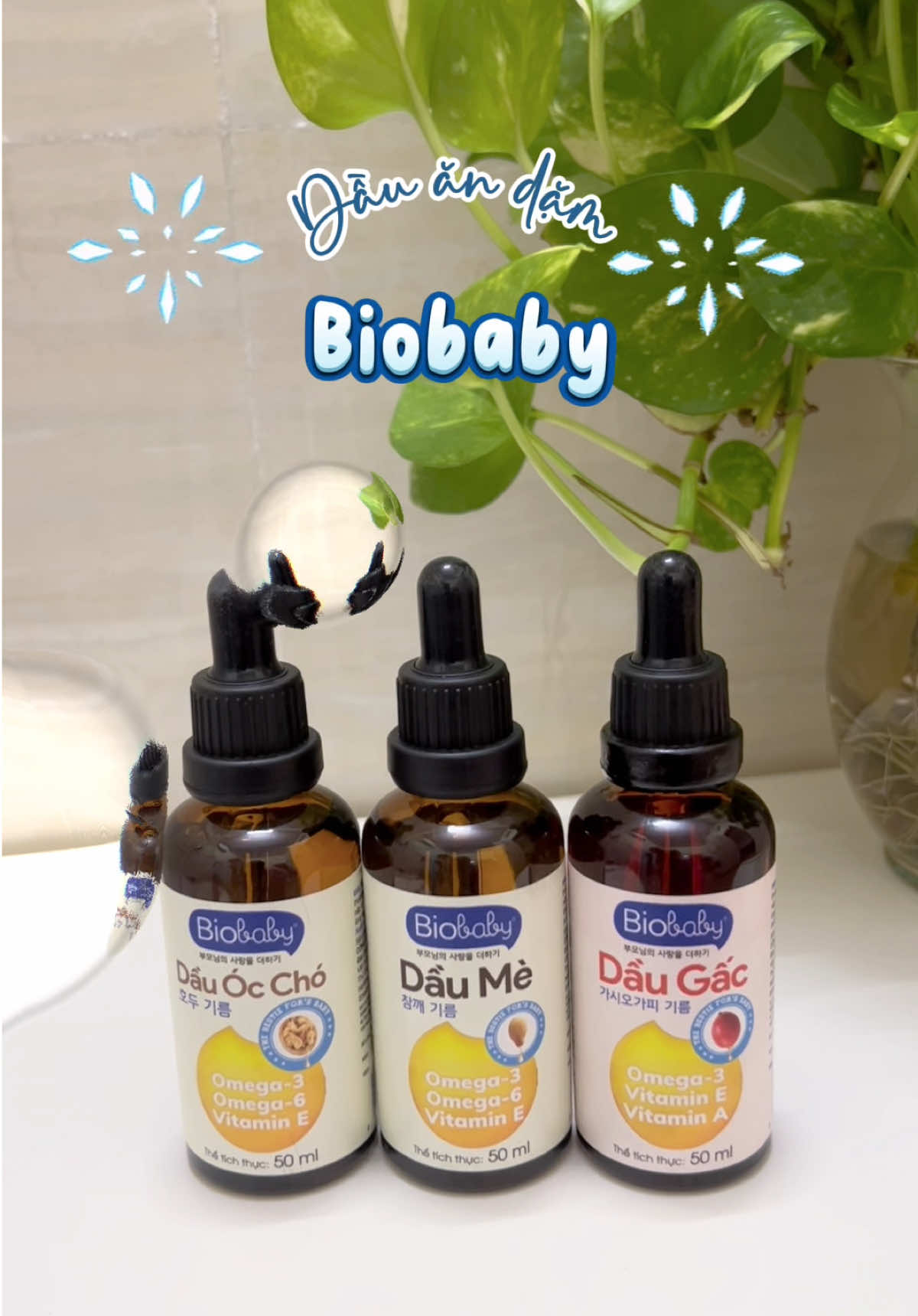 Trả lời @Trâm Thêm vào list đồ ăn dặm cho mấy bà nè, conbo dầu ăn dặm nhà Biobaby, 5ml/ngày giúp con phát triển toàn diện #trampomethin94 #mevabe #viral #biobaby #andam #dauandamchobe 