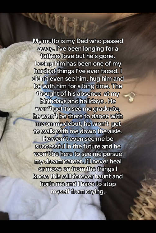 My multo is my Dad. It’s been 15 years. I’ll never stop from missing you and always grieving. The ache of missing him never truly fades. It’s funny how his absence made me a stronger young lady and learn to be an independent girl. #trendingnow #multo #xzybca #trending #fypシ #viral #blowthisup #fyppppppppppppppppppppppp #contentcreator #hurt 