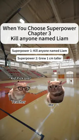 When You Choose Superpower Chapter 3 kill anyone named Liam#catmeme #catsoftiktok #superpower #fyp #foryou #unexpected 