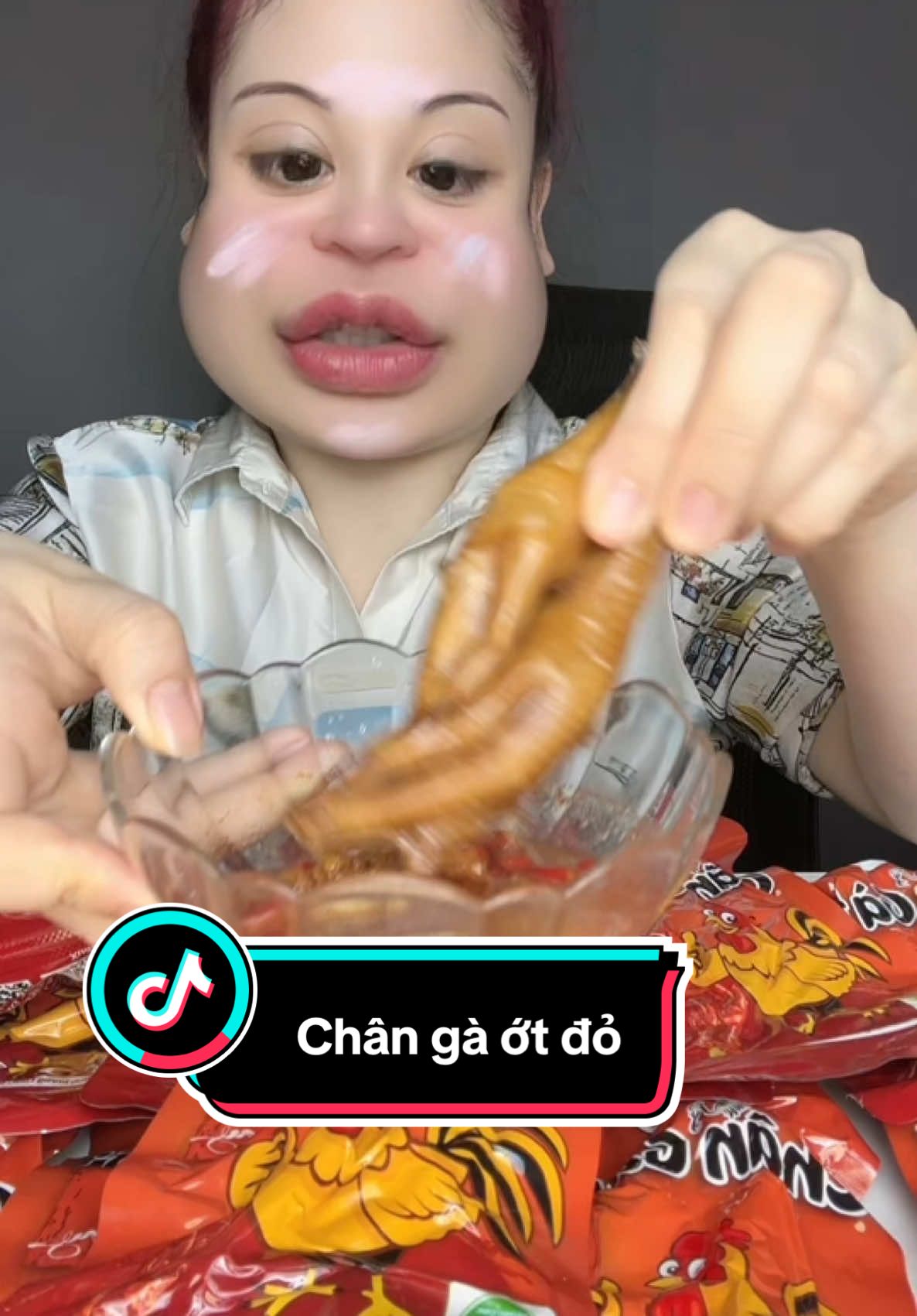 Chân gà đôi Ớt Đỏ - mỗi túi 2 chân nha, tổng 40 chân đó ạ #asmrvideo #thinhhanh #asmr #xuhuong #xuhuongtiktok #mukbang #viral #changaotdo 