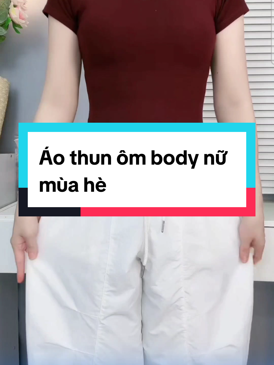 Áo thun ôm body nữ mùa hè#aothunnumoinhat2025 #thoitrangnu #xuhuong #vairal 