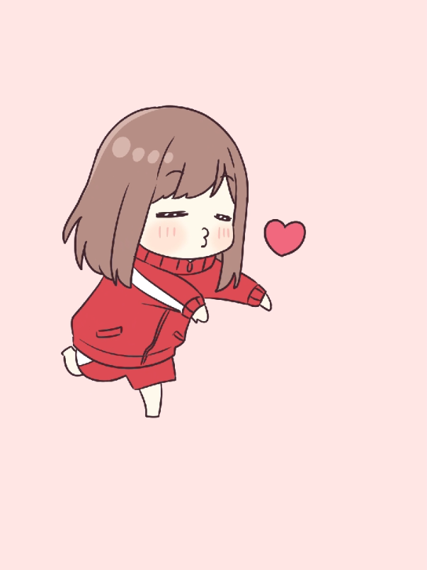 ちゅっ❣️ #ジャージカップル  #ジャージちゃん  #ジャージくん #anime  #animation 