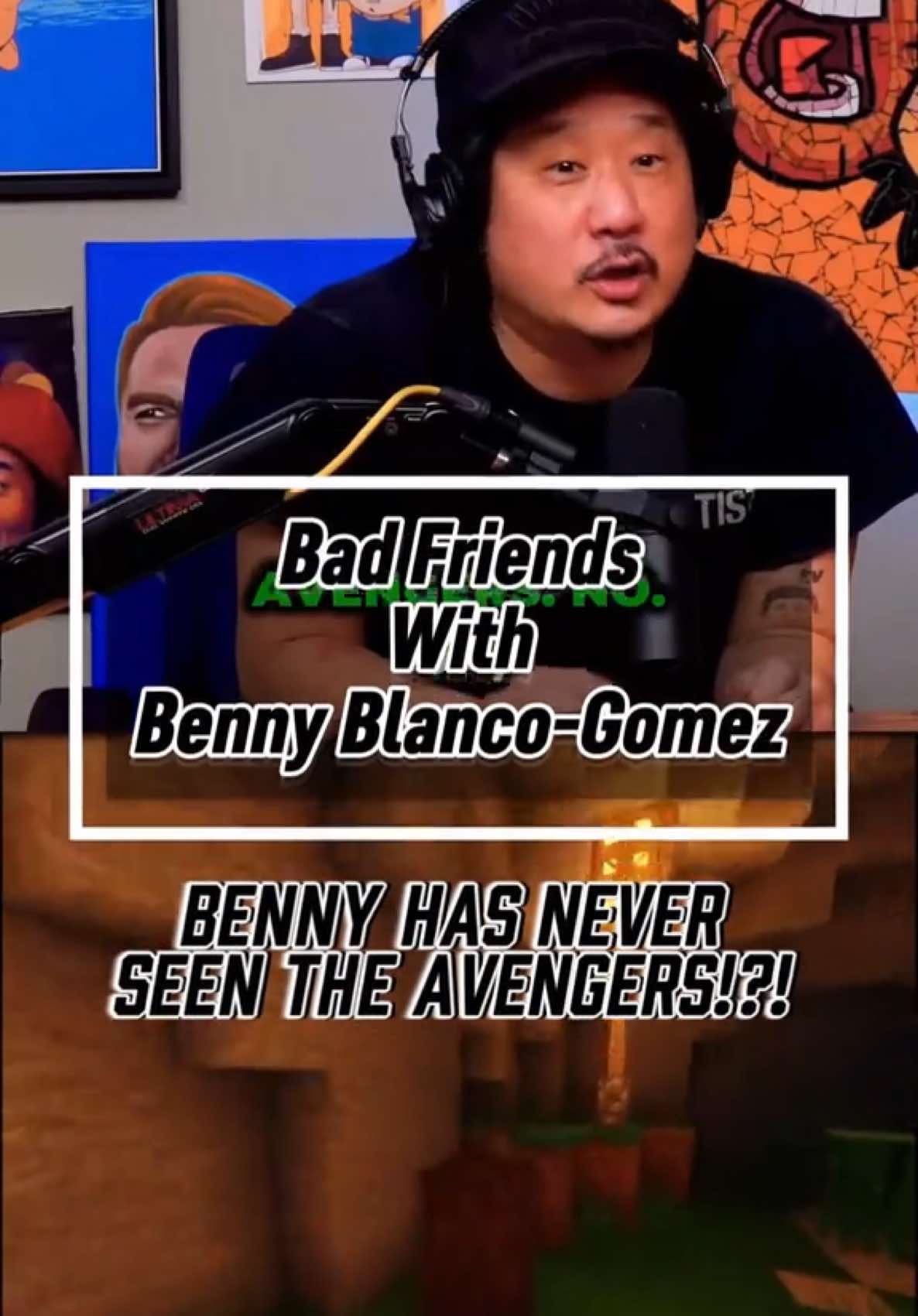 🦸‍♂️ Benny Blanco admits he’s never seen The Avengers… and Bobby can’t handle it 😂💥 #BadFriendsPodcast #BennyBlanco #BobbyLee #TheAvengers #MarvelFans #PopCultureShock #PodcastClips #ViralPodcast #USTikTok #FYP #ForYou #LateNightScrolls #YouveNeverSeenWhat