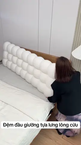 Đệm có dây đeo đầu giường siêu dày êm #decor #fyp #foryou 