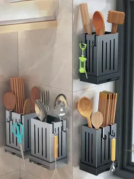 Spoon Holder Hanging Kitchen Wall Mounted Chopsticks Spoons Fork Cutlery Holder Tempat Sudu Garpu#hangingstorage #spoonholder #cutleryholder #cutlerybox #chopsticksholder #wallmounted #foryou 