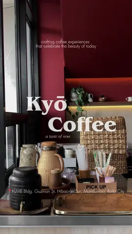 There’s something special about the atmosphere at Kyō Coffee. It's warm, calm, and instantly comforting.🥰 They’ve got a great selection of coffee. From rich, bold dark roasts to comforting homemade pastries, each cup and bite is crafted to slow time and soothe the soul.😌☕️ Brewing Hours: Monday 10:30am to 7:30pm Tuesday - Sunday 10:00am to 9:00pm 📍KLMB Bldg. Guzman St. Hibao-an Sur, Mandurriao, Iloilo City #NewCafeAlert  #KyoCoffee  #CoffeeLovers  #CozyVibes #CoffeeAndPastry #CafeVibes  #IloiloEats  #CoffeeTime  #CafeMood  #SipAndRelax #ComfortInACup #TasteOfNow 