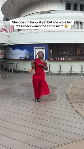 I couldn’t even begin to explain how embarrassing!!! 🫣🤣 . . . . .  #reddress #dress @Virgin Voyages #virginvoyages 
