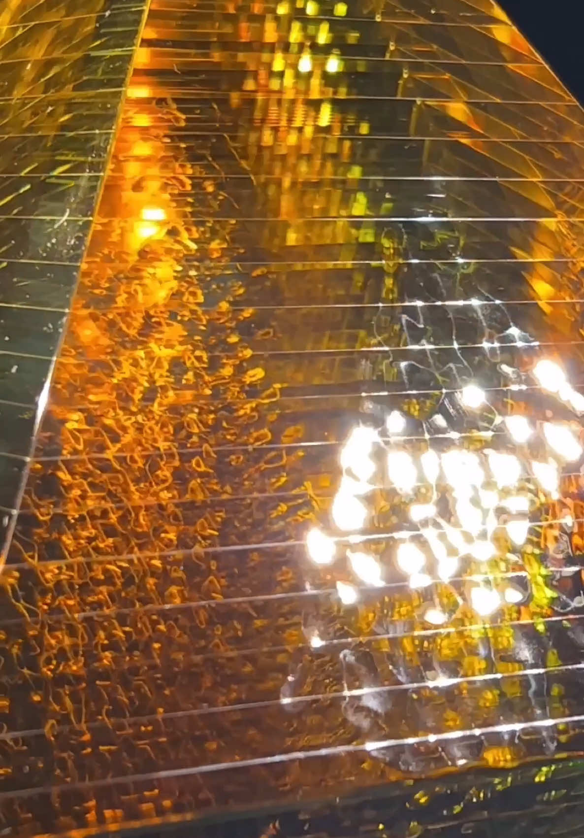 Making a Pyramid from Gold Glass!  #jbarts #glass #process #satisfying #optical #art 