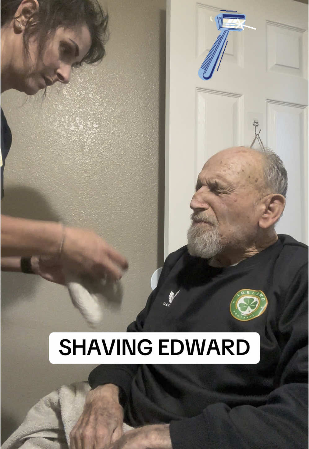 Taking care of my guy 🩷 for all that may be asking this razor is the bomb!  Joy from Amazon. SABMERCH.com Patreon #fyp #foryoupage #caregiving #caregiver #Love #brokenhip #dementia #dementiaawareness #family #fall @Dan Salinger @mrsdsalnorcal2 @mrsdsalnorcal4 @mrsdsalnorcal3 