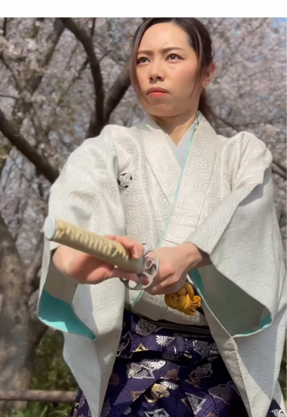 　This is TATE, a traditional Japanese performance art often misunderstood as martial arts. Under the cherry blossoms, I proudly present this traditional Japanese art as a TATE specialist🌸✨ #samurai #cherryblossom #japaneseculture #culture #beautifuljapan #Spring2025 #sakura #japan #action #performance #arts 