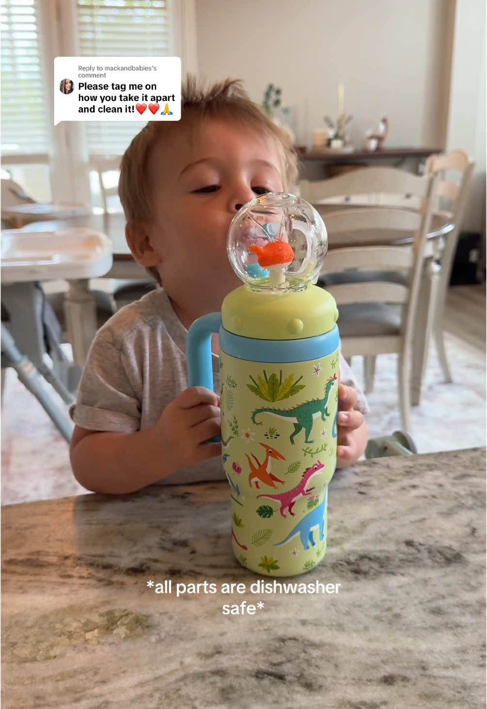 Replying to @mackandbabies i loveee how easy it is to take this apart & clean it!👏🏼 it's all dishwasher safe! #motherhood #momhacks #toddler @Comobebe.Jojo 