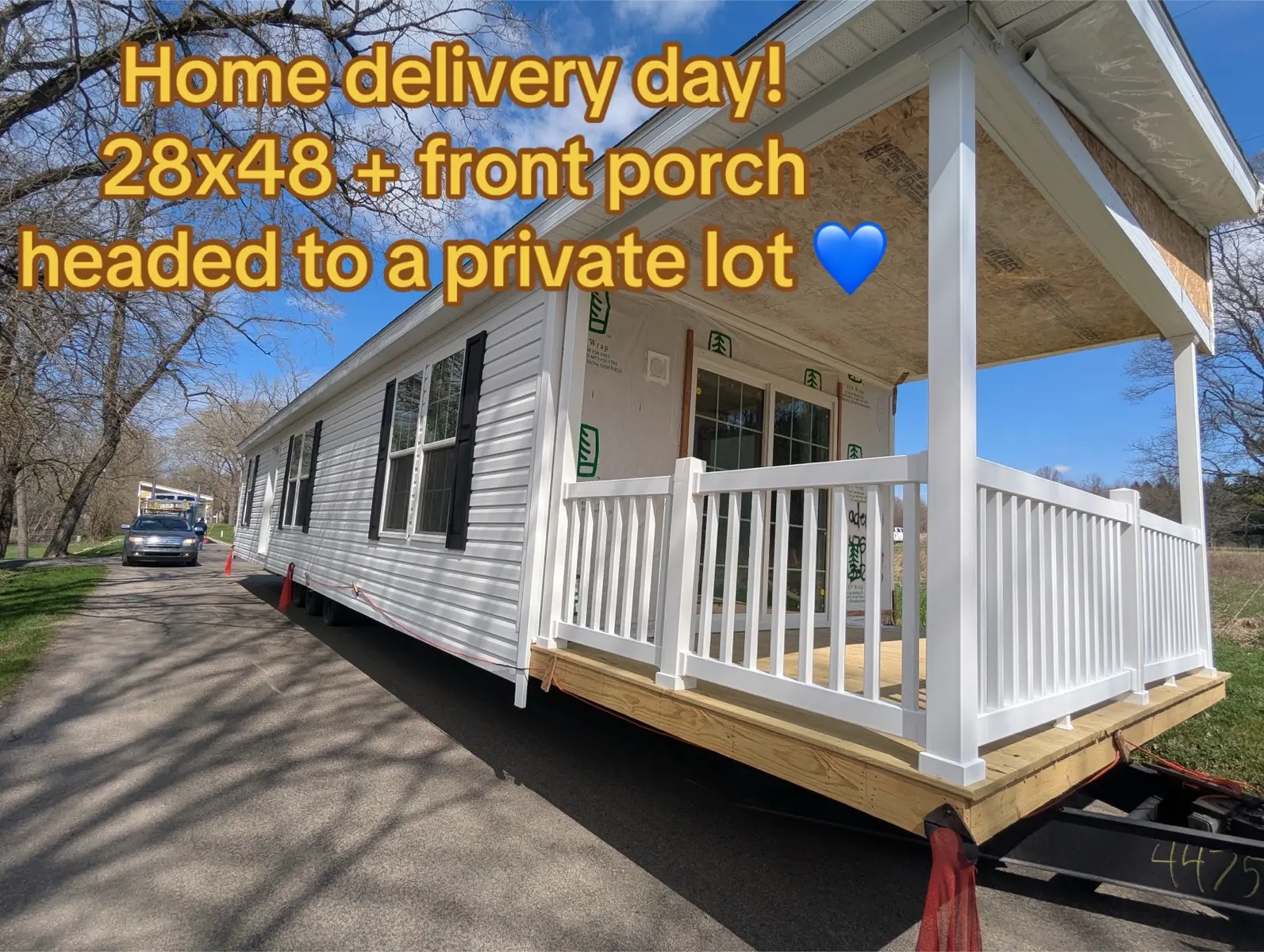 This gorgeous home is headed to a private lot today. The wonderful couple who purchased it will get to live in a brand new home with modern appliances, building materials comparable to a stick built home, and prices that are a fraction of what a used traditional home costs.  Smart move, comfortable move!  #newhomebuild #realestate #manufacturedhomes 