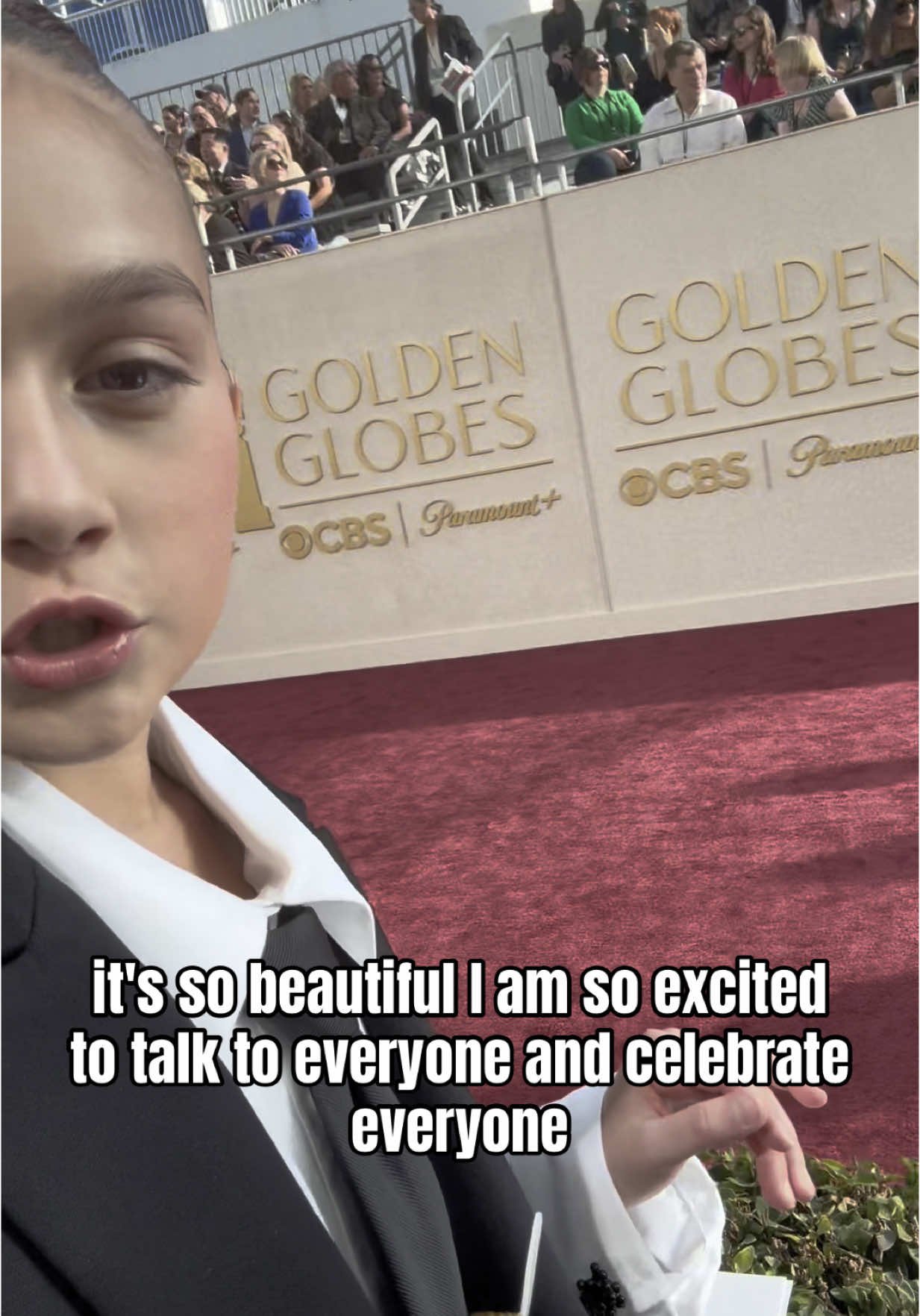 Thank you @Access Hollywood for giving me the mic— not just to ask questions, but to be part of the conversation. For every young voice that wants to be heard, your light belongs here too! #goldenglobes #Grateful and Growing 💕 celebrating #Film #TV 