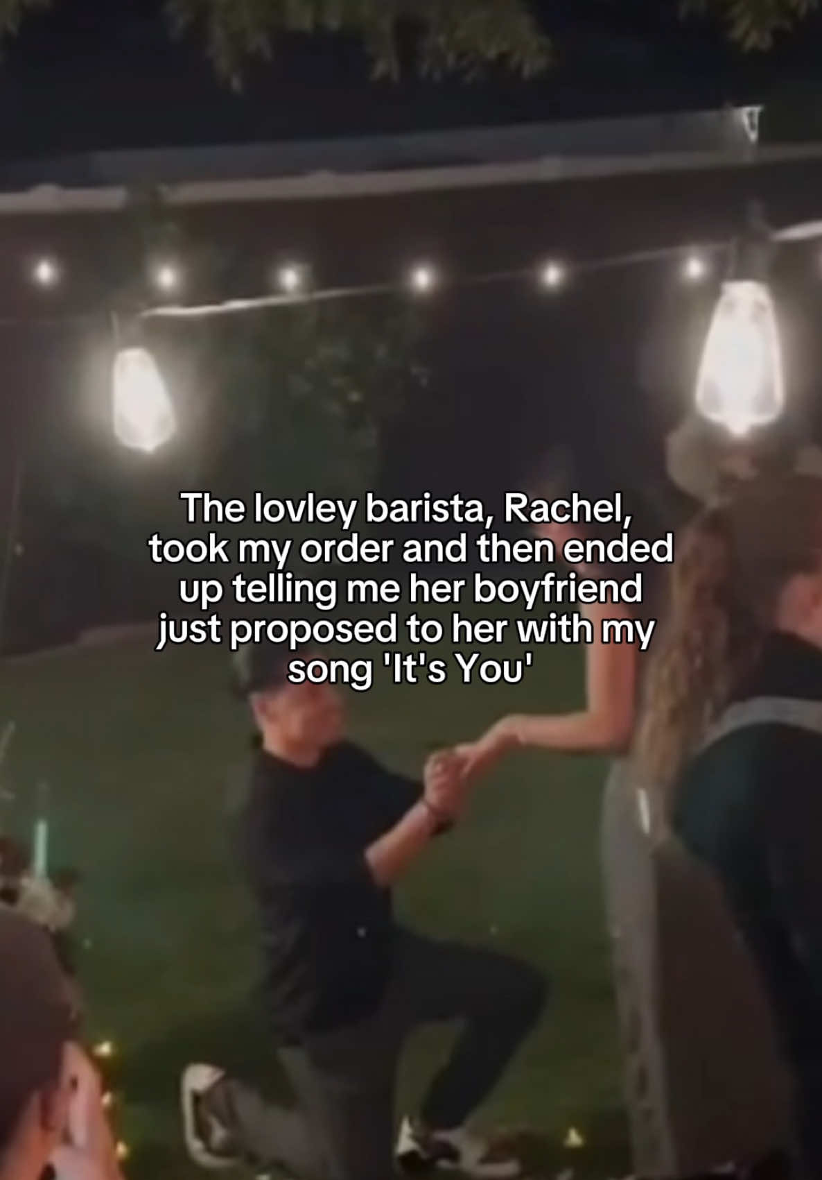 Stories like these are why I do what you do. Love you guys and so happy to be a part of your love stories ❤️#lovestory #itsyou #proposal #serenade #OnTour #live #Love 