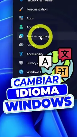 Como cambiar el idioma en Windows 11 💻 Este video te enseño de forma efectiva a cómo cambiar el idioma de Windows de Inglés a Español. #windows #windows11 #windows10 #idioma #languagewindows #cambiaridiomawindows #pc #laptop #sistemaoperativo 