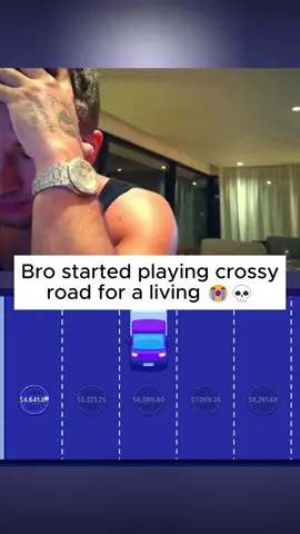 Bro started playing crossy road for a living😮 #stevewilldoit