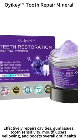 Oyikey™  Tooth Repair Mineral Powder – Recommended by the🦷 American Dental Association🦷. Effectively repairs cavities, gum issues, tooth sensitivity, mouth ulcers, yellowing, and boosts overall oral health