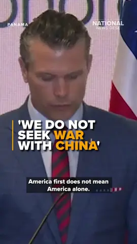 Defense Secretary Pete Hegseth says the U.S. doesn't want war with China but is willing to protect its interests, and those of the Americas, while visiting Panama. Read more Hegseth news by clicking the link in the bio. #petehegseth #panama #china #donaldtrump #defense #politics #news