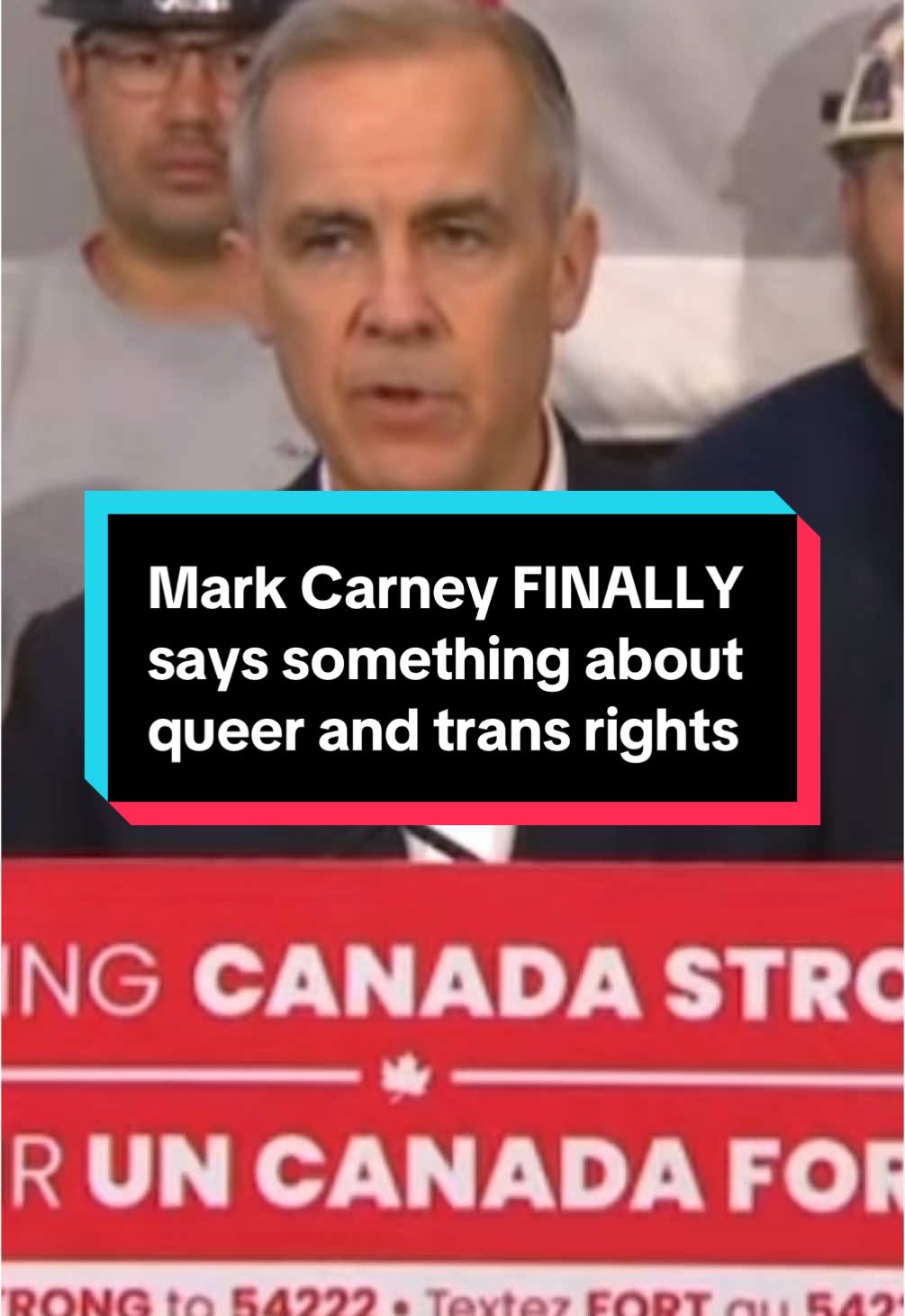 Canadian prime minister Mark Carney said it is “fundamentally important” that the federal government is a “defender” of queer and trans rights.  At a campaign stop in Alberta, the Liberal leader was asked about Alberta premier Danielle Smith’s anti-trans policies and how his government would defend queer and trans people and healthcare.  Here’s what he said. 🏳️‍⚧️🇨🇦 #cdnpoli #markcarney #canadanews #lgbtqnews #politics #trans #alberta #fyp #canada 