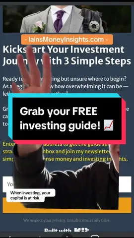 Want to start investing but don’t know where to begin? 🤔  I’ve made a simple, 1-page PDF that breaks it down into 3 easy steps. No fluff, just clear beginner-friendly guidance. ✅ Perfect if you feel overwhelmed  ✅ Straight to the point ✅ Grab it free at iainsmoneyinsights.com or via the link in my bio  This is not investment advice. When investing, your capital is at risk. Value of investments can fall as well as rise. Past performance does not guarantee future results. I am not a financial advisor and this should not be construed as advice. #investingforbeginners #longterminvesting #WealthBuilding #PersonalFinance #ukmoney #stocksandsharesisa 