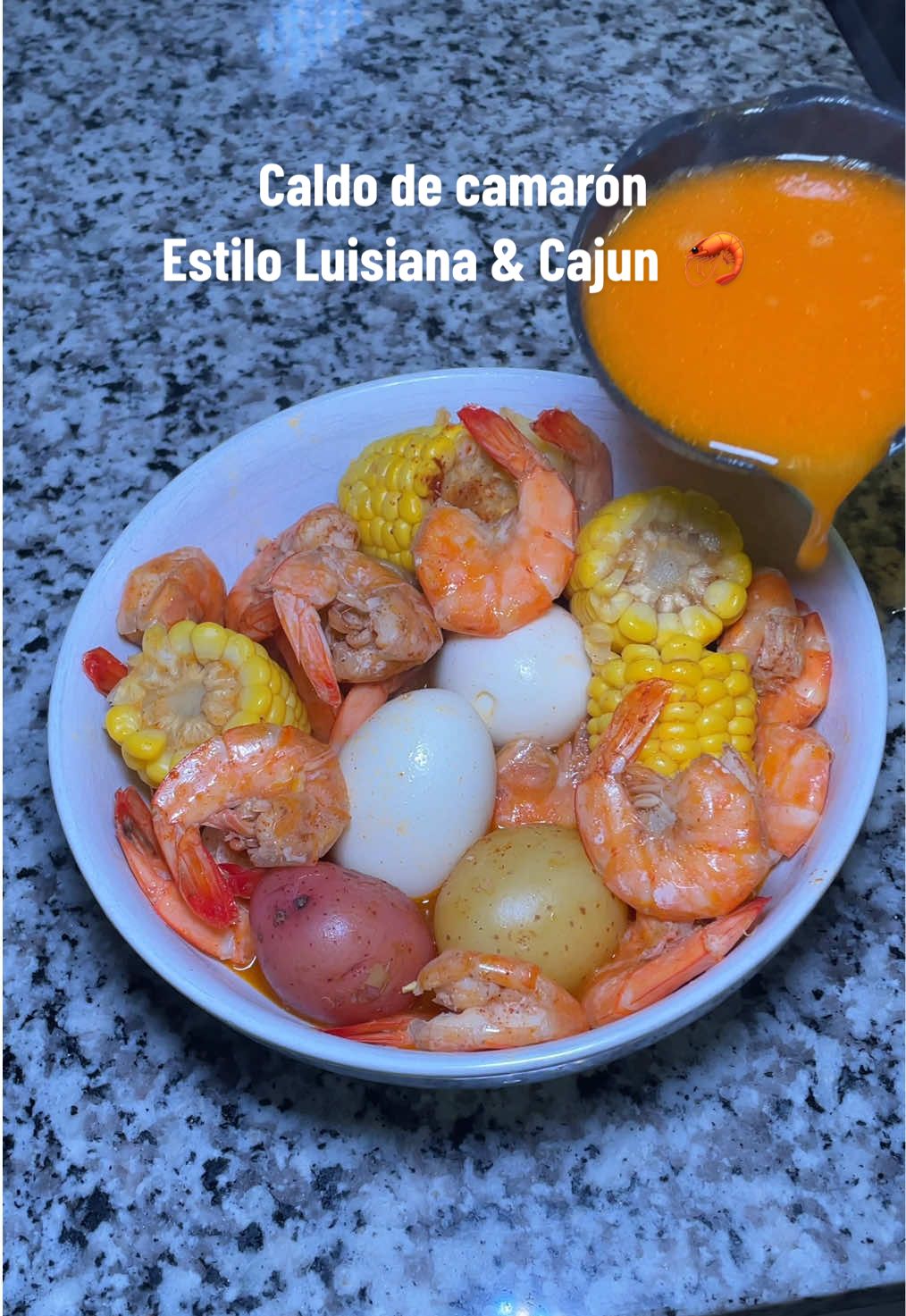 How to make Louisiana shrimp  🦐 Este caldo de camarones estilo Luisiana me quedó al puro chingadazo de sabroso 😋🤤😮‍💨🔥 Cómo hacer camarones Luisiana 🦐 #camarones #elote #camaroneslouisiana #papacriolla #shrimp #seafood #caldodecamaron 