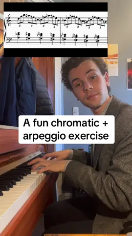 Exercise of the day ! #piano #pianoexercise #jazzexercise #music #improvisation #jazzpiano #jazz #harmony #jazzharmony #arpeggio #chromatic 
