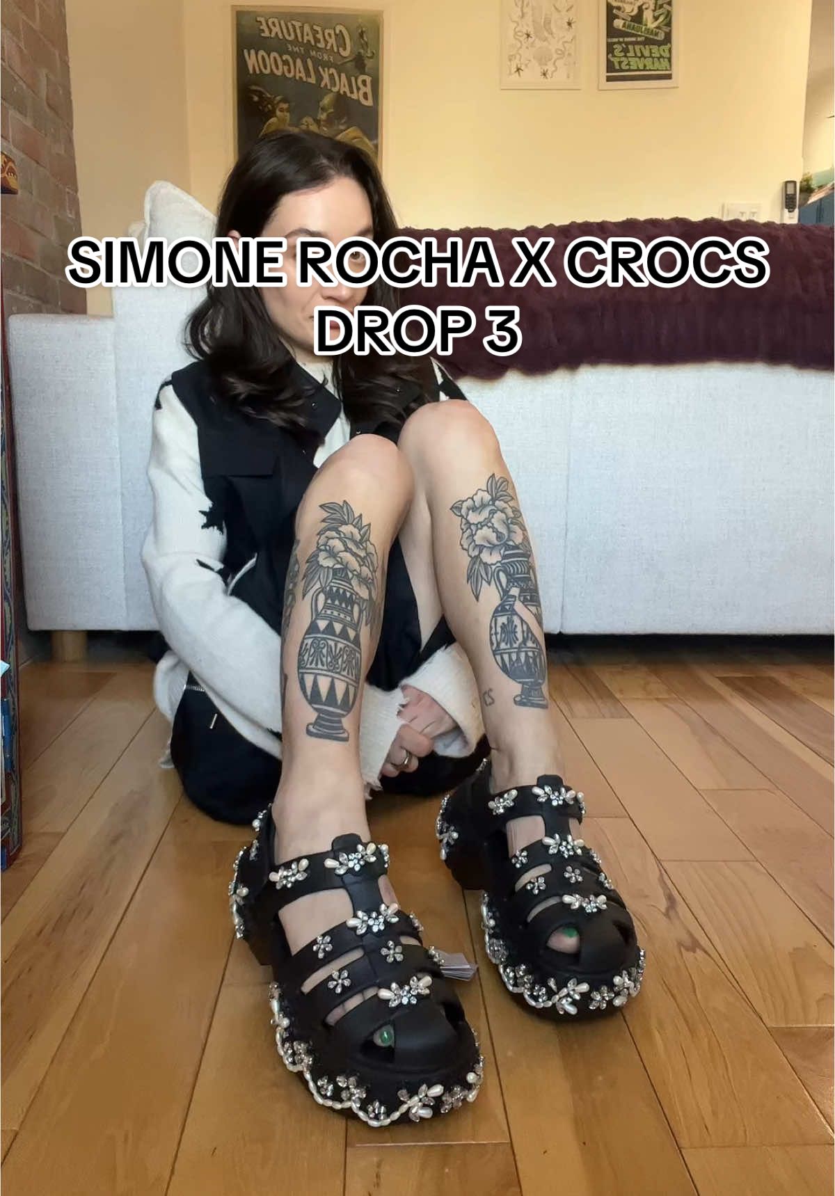 Simone Rocha x crocs drop 3 out tomorrow 4/10. How major are the fisherman sandals Simone’s way? #designershoes #simonerocha #shoecollection 