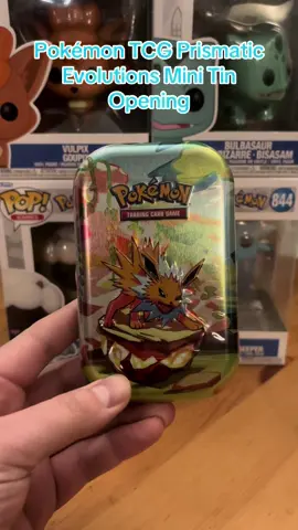 Pokémon TCG Prismatic Evolutions Mini Tin Opening #pokemon #pokemontiktok #pokemoncards #pokemontcg #prismaticevolutions #jolteon #minitin #pokemoncommunity #scarletandviolet #tcg #pokemonfyp #fyp 