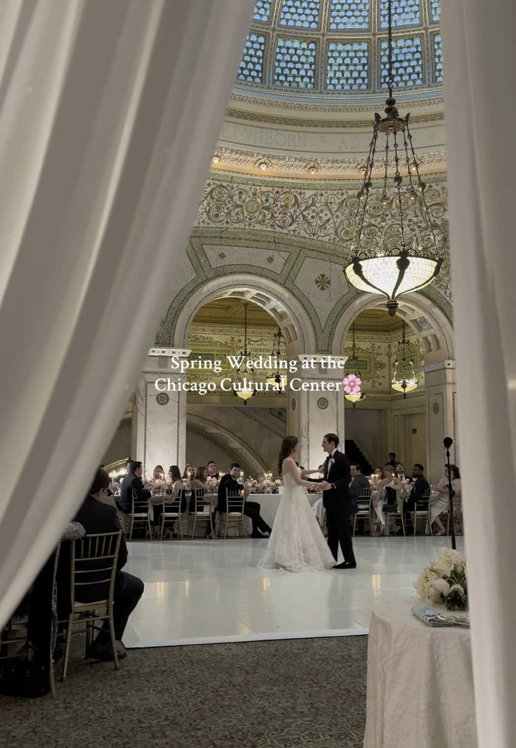 Megan and Mike’s wedding at the Chicago Cultural Center marked a stunning start to spring. 🌸✨ Soft tones, romantic florals, and the timeless architecture of the venue came together for a celebration that felt both modern and classic. #chicagowedding #weddingtiktok 
