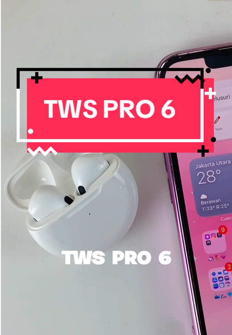 TWS PRO 6
 #headsetbluetoothgaming #earphonebluetoothgaming #twsbluetoothgaming #twspro6