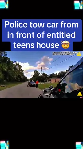 Entitled teen has tried to stop from towing the car #police #policeoftiktok #policeofficer #cops 