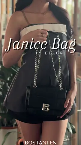 janice bag in black 🖤 #taswanita #fyp #BOSTANTEN #OOTD #style #outfitideas #tasselempang #handbag 