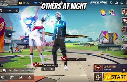 Me and my friends at night 😂#free_fire 