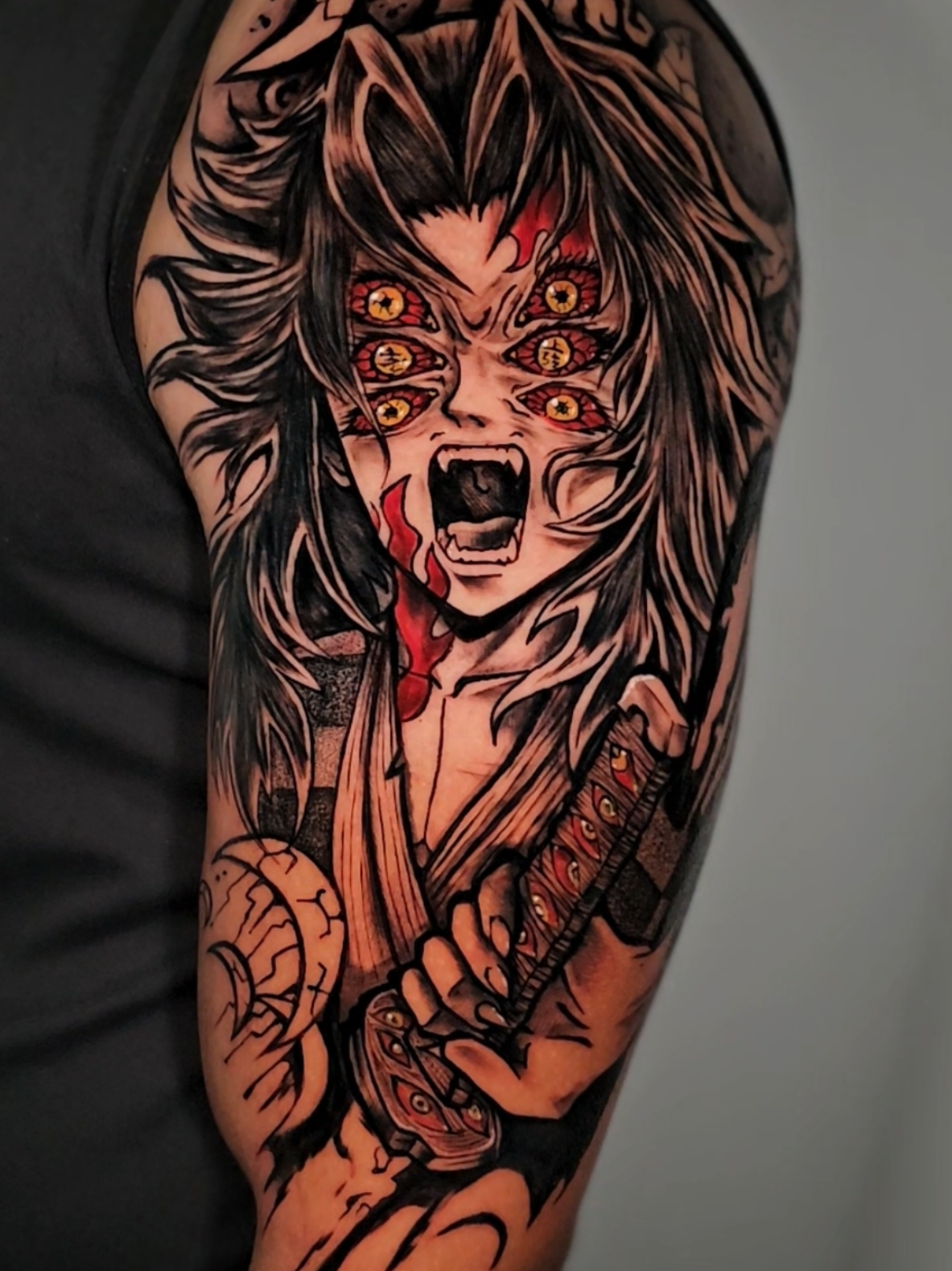 Lua Superiores tattoo demon slayer tattoo . . . #demonslayertattoo #kimetsunoyaibatattoo #kimetsutattoo #kimetsunoyaiba #akazatattoo #doumatattoo #kokushibotattoo #tanjirotattoo 