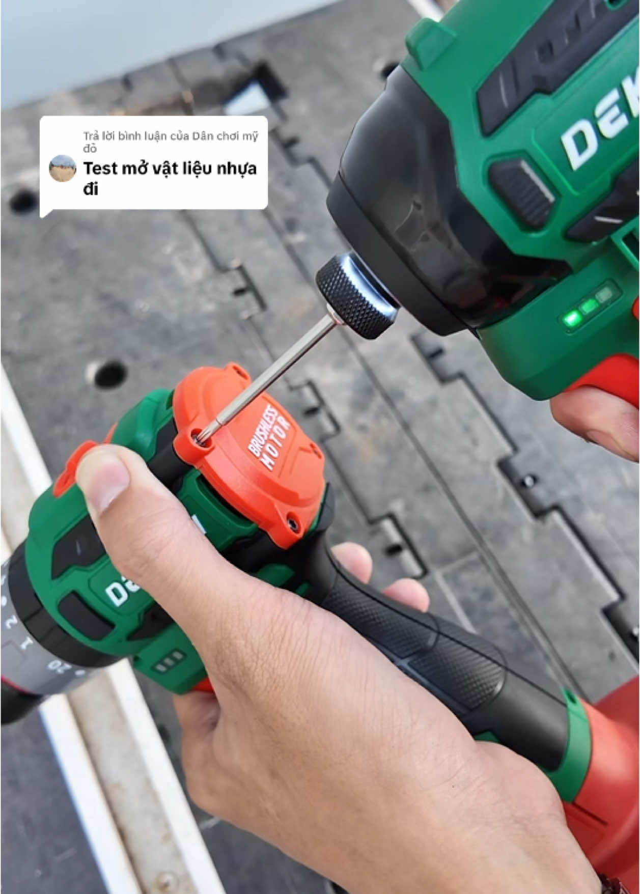 Trả lời @Dân chơi mỹ đỏ test chức năng siết và mở trên các vật liệu mỏng hoặc nhựa, dòng máy siết vít Dekton 180Nm D16-CV180Pro #storethietbi #dekton 