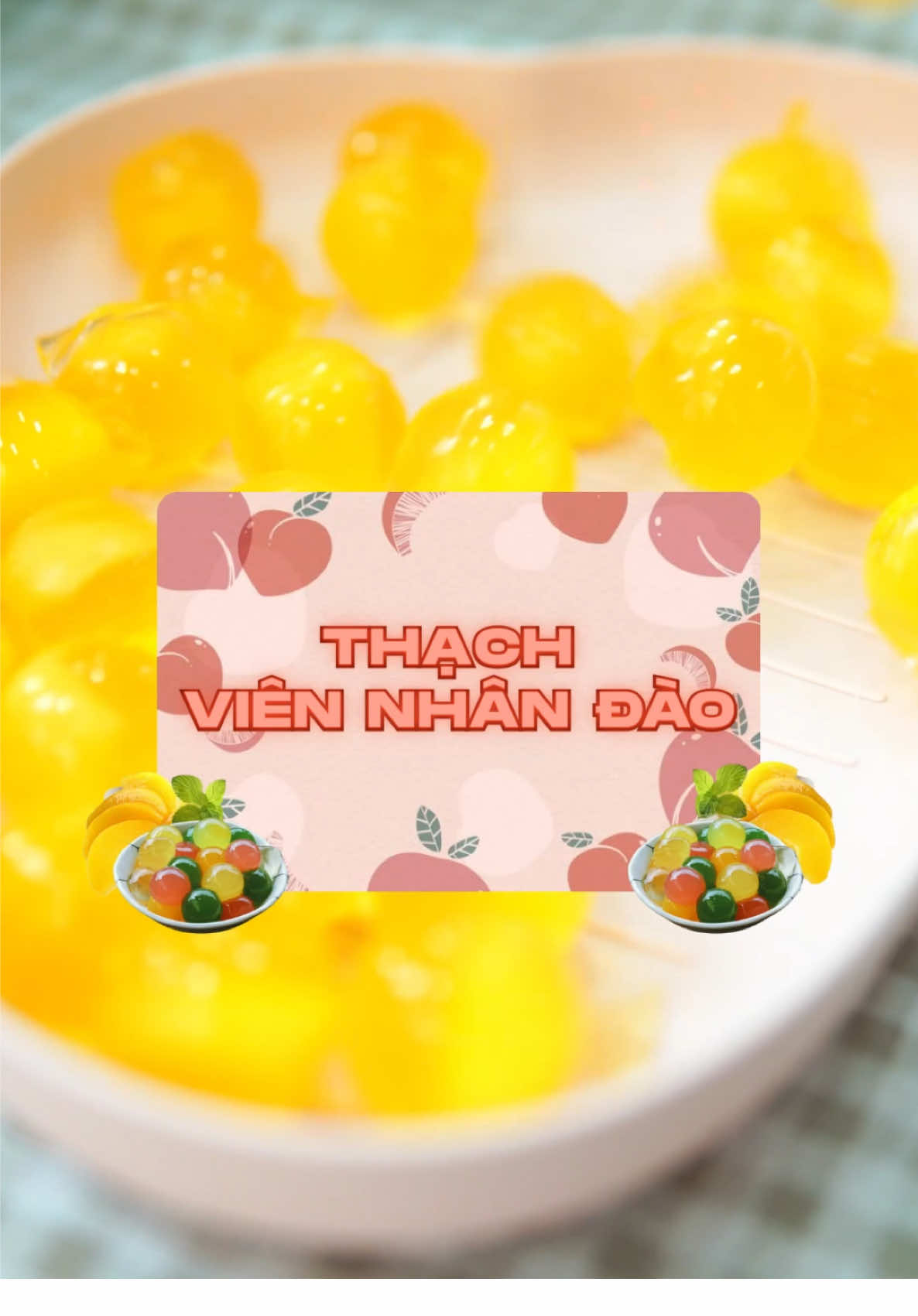 Thạch viên nhân đào siêu ngon và mới lạ, mọi người thử nhé! #nguyenkhoa #topping #trasua #phache #thach #thucuongngon 