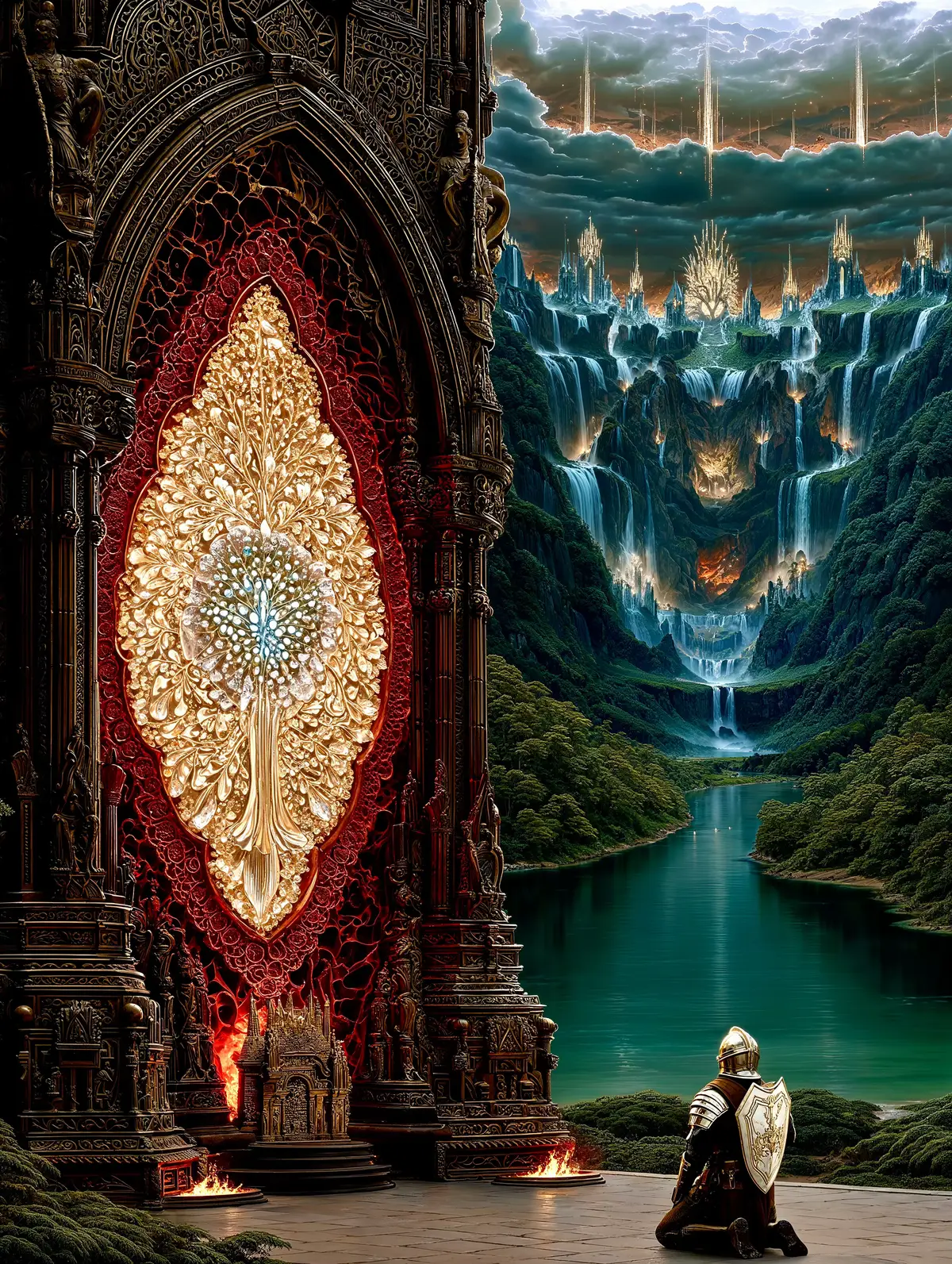 A place that was never lost, only hidden. Here, time folds into golden silence and memory becomes light. You don’t just see it – you feel it. Created by Breeze | Breezechai #Breezechai #Breeze #AIArt #FantasyArt #VisualPoetry #DigitalDreamscape #MythicWorlds #MidJourneyArt #SurrealAesthetic #EtherealVibes #TrendingArt #ViralVisuals #ArtTok #CelestialDesign #DivineLandscapes